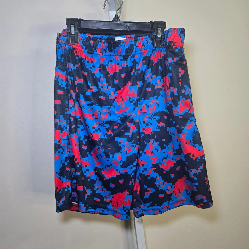 Athletic Works Boys XL 14-16 Active Shorts Bundle 5pk Digital Camo DriWorks Mesh